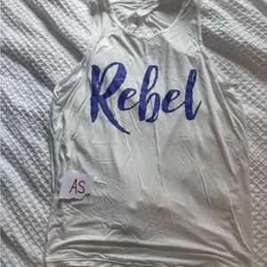 Rebel AS Women's White Tank Top with open back